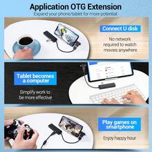 VENTION 4 USB Ports USB 3.0 Hub, Ultra-Slim Aluminum 4-Port Splitter, Portable High-Speed Multi USB Adapter Compatible With Macbook, Laptops, Desktops & All USB Devices - View 7
