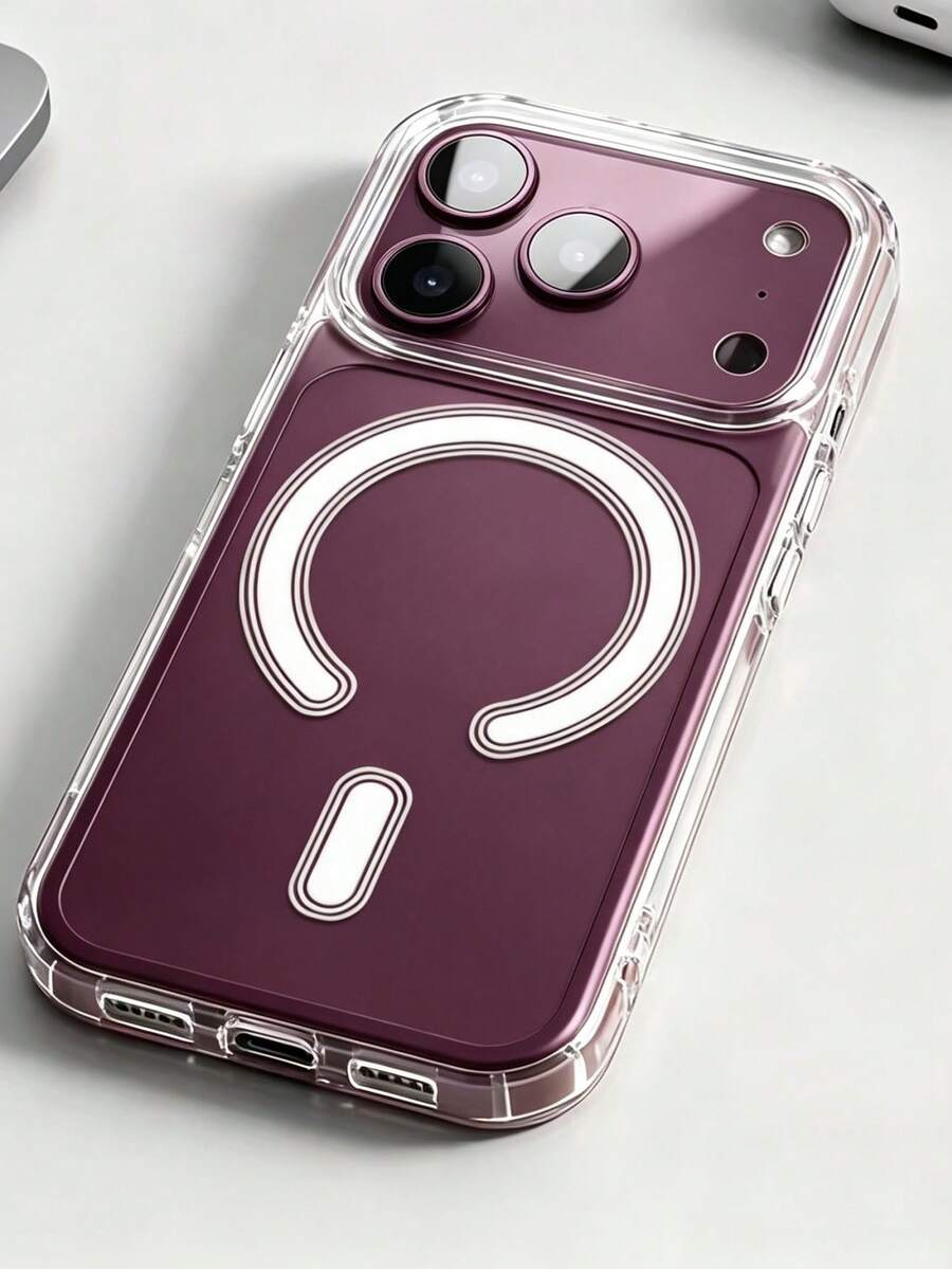 透明壓克力磁吸手機殼 夏季創意皮膚紋理磨砂保護殼,適用於 iPhone 17 Pro Max 17 Pro 16 Pro Max 16 Pro 15 14 13 12 Pro Max Plus 11 13 16 17 系列 - 無色 - 查看 1