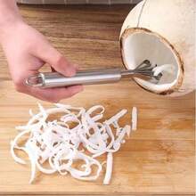 1/2 Pieces Stainless Steel Coconut Cream Slicer/Home Use Coconut Shredder/Kitchen Manual Scraper. - Silver - View 3