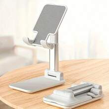 1pc Aluminum Alloy Desktop Phone Stand - Adjustable Desktop Phone Holder, Compatible With Phone Cases, Suitable For Home Office And Watching Movies - Multicolor - View 5