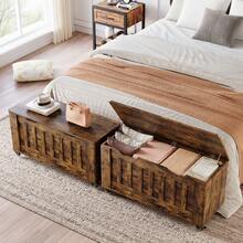 Storage Benches - Brown - View 5