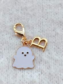 1 Buah Liontin Hantu Paduan Seng dan Gantungan Kunci Bertanda Huruf, Aksesori untuk Tas, Ransel, Dompet, Tas Dokumen, Kunci Mobil, Hadiah Pesta Liburan, Hadiah Ulang Tahun, Hadiah Hari Ibu/Hari Ayah, Hadiah Kembali ke Sekolah/Wisuda, Hadiah Halloween, Gantungan Kunci Buatan Tangan Kreatif - MultiWarna - View 27