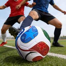 1 Set Football Sports Equipment, Standard Size 5 2026 Football, Laminated Training Ball And Grip Socks, Fashionable Matching, Professional Sports Gear - Multicolor - View 8
