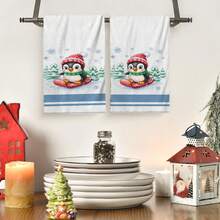 2/4/48pcs Christmas Series Ski Penguin Pattern Printed Kitchen Towels - Super Soft, Highly Absorbent Polyester Dish And Hand Towels, Perfect For Holiday Decor, Kitchen Decor, Party Decor - Multicolor - View 14