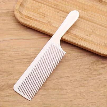 Men's Professional Hair Comb - Fine-Tooth Barber Styling Comb, ABS Plastic Handle Suitable For Normal Hair - Durable Plastic Flat-Top Grooming Tool