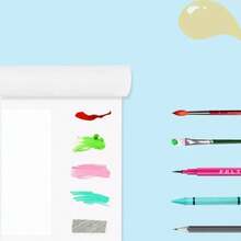 Fournitures de dessin pour la rentrée scolaire en classe, peinture et gribouillage pour la maternelle, papier de dessin blanc pur en rouleau long pour la peinture, le coloriage et le remplissage, papier de dessin pour gribouillage des enfants, canevas de 100m pour la maternelle sans salir les murs, papier d'art épaissi en rouleau complet super long, papier de peinture pour la rentrée scolaire, papier de dessin découpable pour usage en classe - Largeur 30 cm - Voir 4