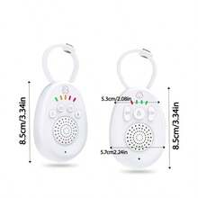 CDYCAM Baby Monitor With Two-Way Talk Function, 1000mAh Rechargeable Battery, Built-In 5 Lullabies For Sleep Aid, Compact And Portable, Gift For Mom And Baby - White - View 2