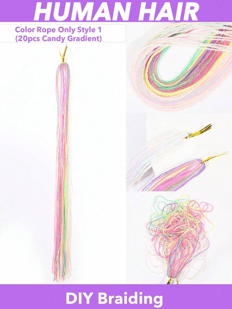20Pcs DIY Gradient Braiding Strings With Feather Hair Extensions, 100% Human Hair Braided Hair Styling Kit Feather Crochet Human Hair 12A Deep Wave 45g Pre-Separated Feather Crochet Human Hair Invisible Crochet Hair Extensions - Natural Black - View 13