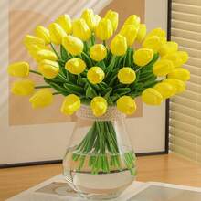 5/10 buah Bunga Tulip Buatan, Cocok untuk Dekorasi Rumah, Dekorasi Dapur, Dekorasi Musim Gugur, Dekorasi Luar Ruangan, Dekorasi Meja, Dekorasi Pernikahan, Tanaman Buatan, Hadiah untuk Wanita, Musim Kembali ke Sekolah - Kuning - View 6