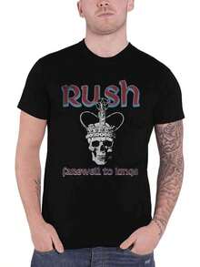 Rush Farewell To Kings Logo Vintage Men's T-Shirt - 黑色 - 查看 1