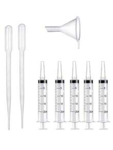 8/5pcs 20ml DIY Liquid Transfer Tool Set, Includes Funnel And Dropper, Skincare, Perfume, Essential Oil Cosmetic Refill Accessories, Makeup Travel Dispensing Container Filling Set - A - View 10