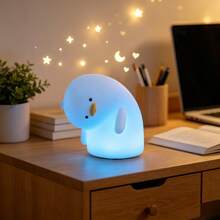 GLOOPRO 1 件迷人鸭形硅胶夜灯，点击控制 3 种亮度级别，USB 充电带定时器，卧室、书桌的柔和灯光，送给朋友和家人的圣诞节和生日礼物 - 魅力鴨矽膠夜燈 - 查看 11