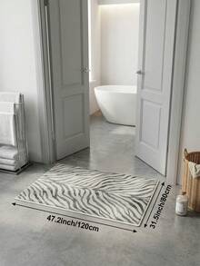 1pc Modern Minimalist Gray Striped Pattern Living Room Rug, Suitable For Bedroom, Dining Room, Office, Home Decor And Doormat, Applicable For Multiple Scenes Such As Music Festivals, Wedding Venues And Daily Home Use - Grey - View 21