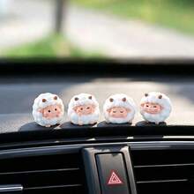 Bộ 4 món trang trí cừu nhỏ dễ thương sáng tạo cho taplo ô tô, bàn làm việc, màn hình máy tính, phụ kiện decor nội thất xe và văn phòng, quà tặng lễ hội DIY - Cừu dễ thương - Xem 8