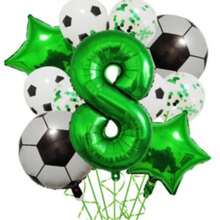32 Inch Green Digital Football Balloon Kit Suitable For Birthday Decorations, Party Balloons, Easter Gifts - 8 - View 1