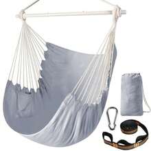 Patio Lounge Chair & Swing Chair - Light Grey Tablecloth - View 8