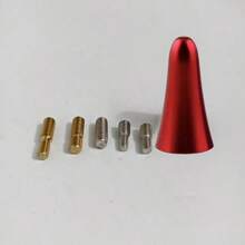 TRTY 1pc 1.57inch Aluminum Alloy Car Roof Short Antenna And 2 Universal Screw Adapters, Car Conical Short Antenna, Antenna Top Cover Modification Accessory, Avoid Roof Rack Obstruction - High Conductivity Copper, Corrosion And Deformation Resistant, Suitable For Holden 1317 And Most Car Models Short Antenna Modification, Enhance Audio Signal And Clear Sound Quality, Also Suitable As A Gift - Conical Short Car Antenna - View 12