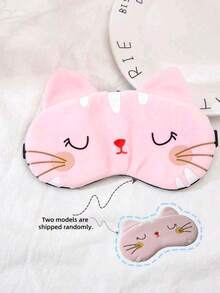 Cute Cat Pattern Blackout Sleep Mask, Breathable Travel Sleep Mask, Cartoon Pattern Eye Mask, Suitable For Bedroom, Travel, Office, School, Outdoor Activities, Travel Essential, Back To School Season - Multicolor - View 9