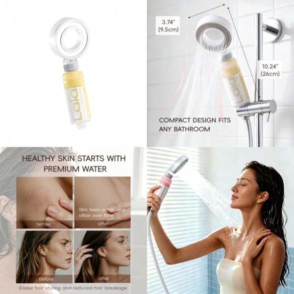 Shower Head With Handheld And Aromatherapy Shower Filter, Milk Pressure Boosting, Water Saving, Korean-Made, Vitamin C, Aromatic SPA, Soft Skin And Smooth Hair, 99% Chlorine Removal