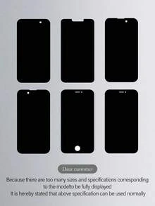 ZYSHI 2-Pack Full Screen Privacy Tempered Glass Screen Protector, Compatible With IPhone 17/16/15 Pro Max/14 Plus, Also Compatible With IPhone 16/15/14/13/11 Pro/X/XS Max/12 Mini/XR, Privacy Glass Screen Protector, Perfect Gift For Birthday, Family And Friends, Essential Phone Screen Protection Accessory, Suitable For Daily Protection, Office, Home Daily Protection Phone Screen Protector - Black - View 9