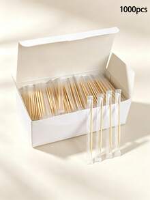 1000pcs/Pack, Individually Wrapped Disposable Bamboo Skewers, Portable Bamboo Skewers, Home Party Bamboo Skewers - Multicolor - View 8