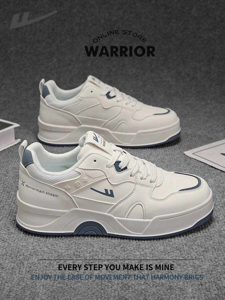 Warrior Men's Board ShoesSpring And SummerComfortable Modest Style Casual Yet Sleek Sneakers Applicable Throughout The Year Wear-Resisting All-Day Wear Training Sneakers Running Shoes - Beige/Misty Blue - View 1