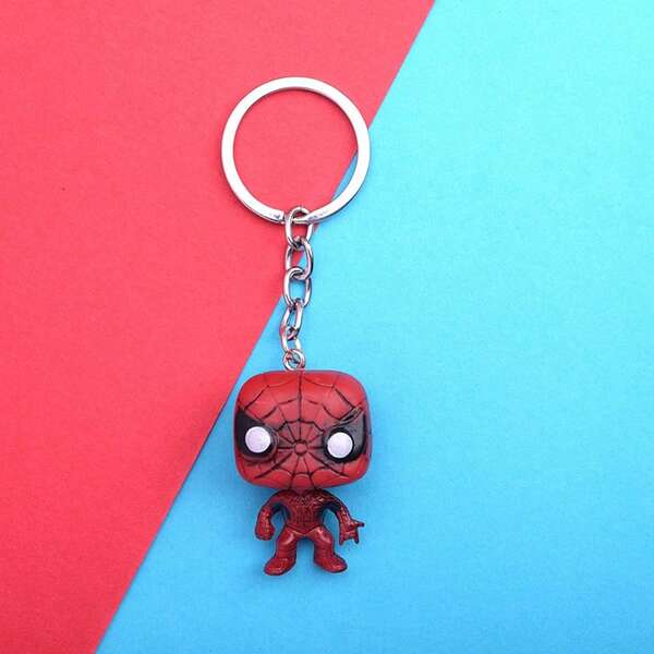 Hasbro 1pc Avengers Big Head Doll Keychain, Super Hero PVC Mini Doll Key Ring, Thanos Pendant, Car Backpack Decoration Gift