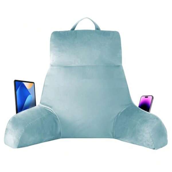 IPYNBAP Almohada para la Espalda para Sentarse en la Cama, Almohada de Lectura para Sentarse en la Cama para Adultos, Almohada de Apoyo para la Espalda, Almohada de Respaldo de Espuma viscoelástica p