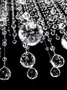 30cm Crystal Bead String Transparent Bead Garland Hanging Decor Valentine's Day Birthday Wedding Arch Decoration Curtain Accessory - White - View 4