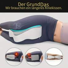 Kniekissen aus Memory-Schaum, stützend und atmungsaktiv, zwischen den Beinen, Kniestütze aus Memory-Schaum für Seitenschläfer, sorgt für Kniefreiheit für die richtige Ausrichtung, ideal für Komfort während der Schwangerschaft und Schwangerschaft - Grau - Übersicht 7