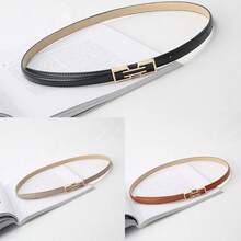 1pc Women's Fashion Personalized Buckle Belt, Korean Versatile Decorative Belt For Jeans, Trousers, Casual Wear - A - View 12