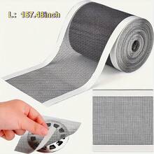 1 Roll 157.48inch Floor Drain Filter, Self-Adhesive Mesh Sticker, Trimmable Shower Drain Plug Protector, Easy Clean Hair Catcher, For Bathroom Kitchen Sink, Anti-Clogging Accessories - A - View 1