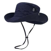 1pc Men's Solid Color Bucket Hat, Outdoor Fishing Hiking Sun Protection Hat, Casual Wide Brim Hat, Suitable For Spring/Summer Travel, Beach, UV Protection - Multicolor - View 11
