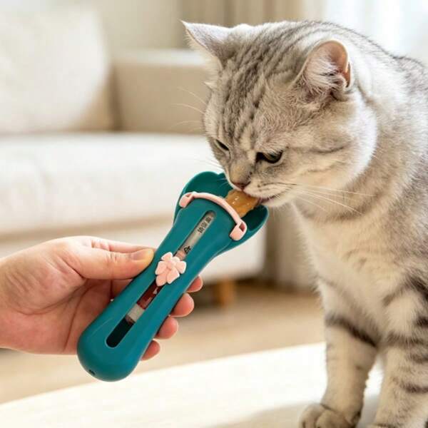 Pet Feeder Spoon Cat Strip Squeeze Spoons Multifunctional Cat Feeding Spoon For Cat Wet Food Treats Liquid Snack Feeding Use