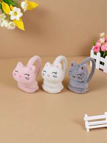 Autumn/Winter Warm Plush Ear Muffs, Cute Plush Cartoon Cat Ear Muffs, Cold-Proof Ear Protection - Multicolor - View 2