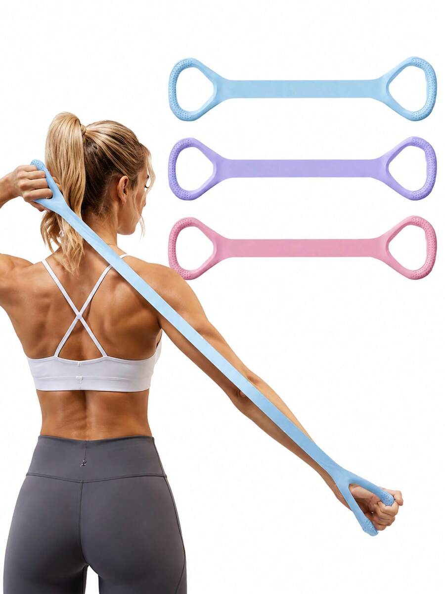 1 buah Tali Elastis Yoga - 4 Warna, Tali Peregang Kebugaran Elastis Premium, Tali Elastis Anti Selip, Bahan Tahan Lama, Cocok untuk Peregangan Punggung, Pembentukan Tubuh, Latihan untuk Pemula, Latihan Kekuatan dan Latihan Fleksibilitas, Cocok untuk Latihan di Rumah, Gym dan Aktivitas Kebugaran di Luar Ruangan