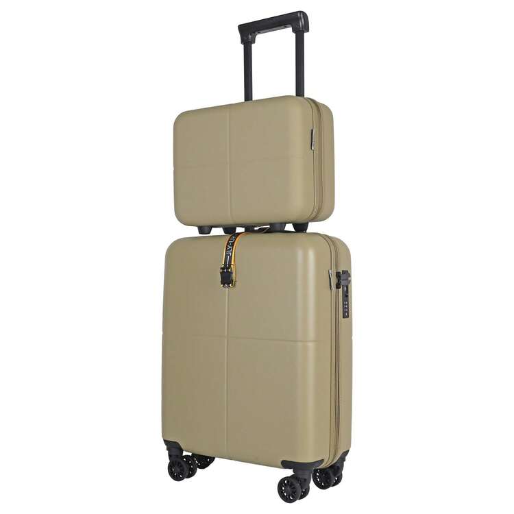 JLY Premium 3-Piece Luggage Set: Polycarbonate Hard Shell Suitcase Set With Cabin Case, Expandable Large Suitcase, Makeup Case, Wet & Dry Separation - Olive Green - View 12