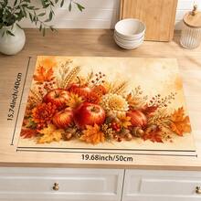1pc Autumn Apple Harvest Pattern Diatomaceous Earth Kitchen Drain Mat, Quick-Drying Absorbent Non-Slip Dish Drying Mat & Coffee Machine Mat, Suitable For Kitchen Countertop, Dining Table And Thanksgiving Home Decor - Multicolor - View 13