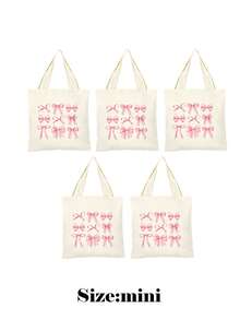 5/10pcs Mini/S/M/L Size Reusable Cute Rabbit Bow Heart Pattern Canvas Gift Bags Party Favor Bags Set, Birthday Party Kids Theme Party Gift Bags Baby Shower Back To School Graduation Party Theme Party Thanksgiving Christmas Anniversary Party Gift Packaging Bags Essential - View 42
