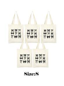 5/10pcs Mini/S/M/L Size Reusable Cute Rabbit Bow Heart Pattern Canvas Gift Bags Party Favor Bags Set, Birthday Party Kids Theme Party Gift Bags Baby Shower Back To School Graduation Party Theme Party Thanksgiving Christmas Anniversary Party Gift Packaging Bags Essential - View 62