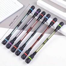3pcs (Random Color) Cool Rotating Pens, Flexible Hand Training, Anti-Drop Anti-Slip With Writing Function - Balance Rotating Pencils/0.5mm Lead - Rectangle - View 3