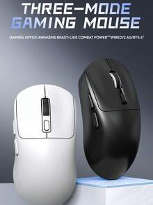 T-WOLF X4 Tri-Mode Gaming Mouse Bluetooth Pengisian Daya Nirkabel Tingkat Polling 1000Hz Mouse Ringan - View 2