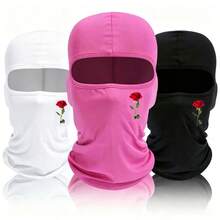 3pcs/2pcs/1pc Rose Pattern Balaclava Face Mask, Unisex Breathable Face Mask, Multi-Purpose Cycling Neck Gaiter, Suitable For Spring And Summer, Essential For Cycling And Outdoor Running - Multicolor - View 13