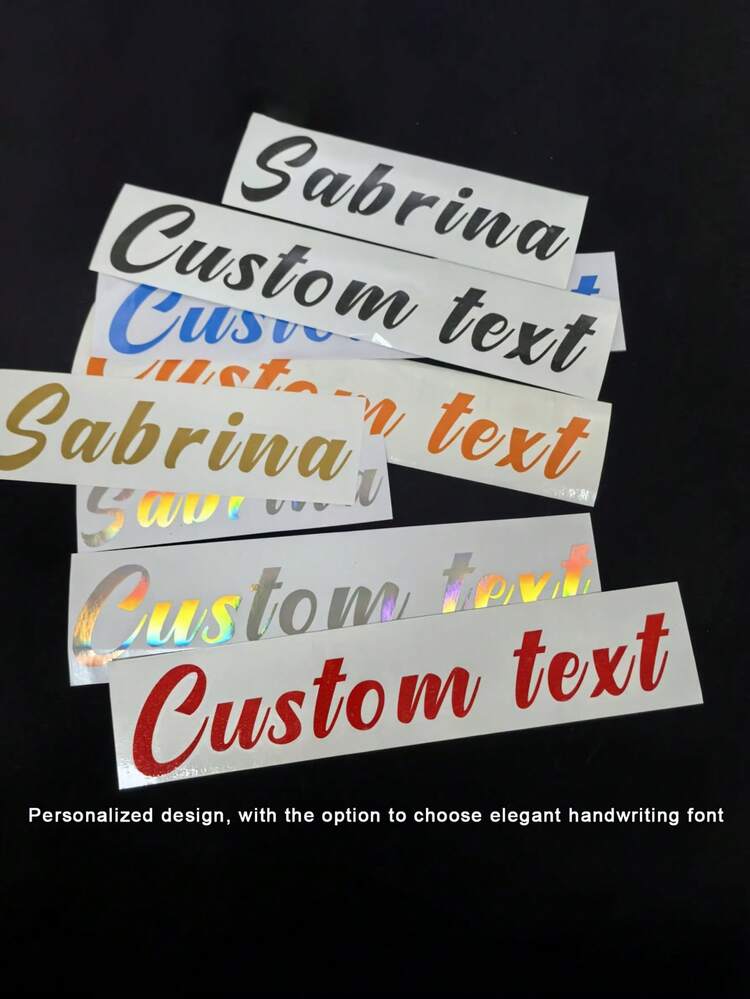 Customized Colorful Transfer Stickers, UV Printing, Personalized Transfer Stickers, Customized Name Label Stickers, Stickers, Name Stickers, Date Stickers, DIY Gifts, Handmade, Handwritten Font, Wedding Stickers, Gift Stickers - Multicolor - View 5