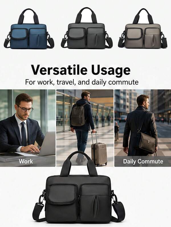 1pc Men's One Shoulder Crossbody Bag, Multi-Pocket Design, Personal Item Storage, Ideal Holiday Gift, Handheld Messenger Bag, Essential For Daily Commute And Travel