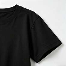 Camisetas de mujer de algodón puro con estampados originales de animales, plantas y letras en varios estilos, perfectas para vacaciones, estilo urbano, días festivos y fiestas. - Negro - Ver 4