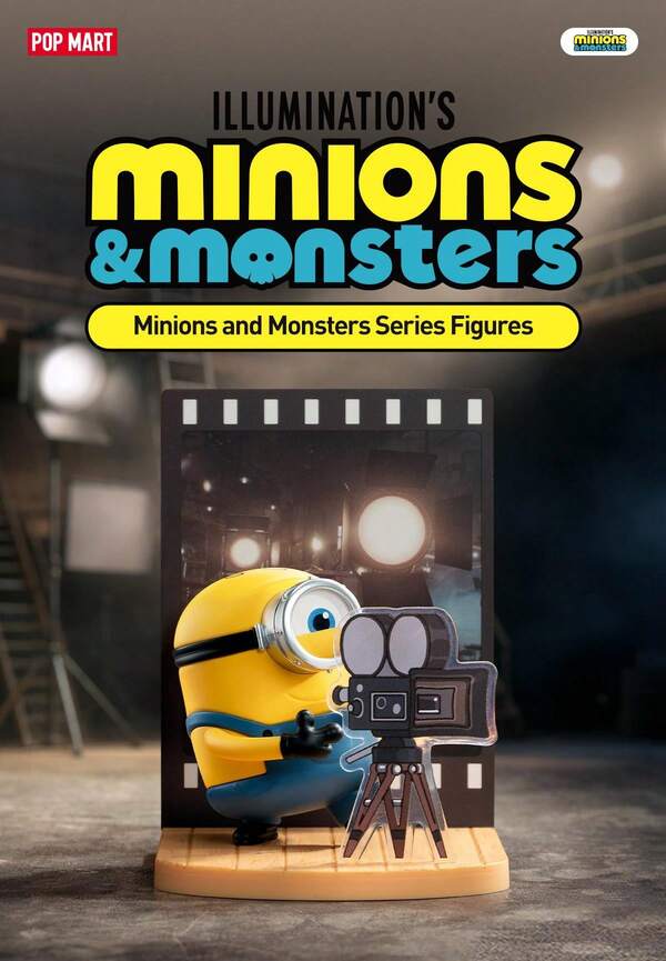 POP MART Minions And Monsters Series Blind Box Figure, Classic Minions Movie Merchandise Figure Blind Box Collection, Toy Collection Blind Box, Cute Minions Statue Figure Ornament, Holiday Party Gift