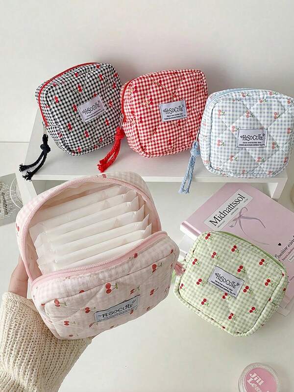 Portable Period Bag With Zipper Menstrual Pad Tampon Holder Storage Bags For Women Multifunctional Makeup Bag Office Bathroom Gym Cruise Camping Beach Business Back To School Travel Essentials Accessories Gift For Mom Teachers And Girlfriends
