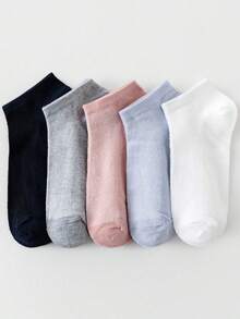 10/1 Pair Women's Invisible Boat Socks, Short Ankle Socks, Cute Socks For Girls, Suitable For All Seasons, Spring, Summer, Autumn, Winter; Mesh Breathable Design, Moisture-Wicking, Soft And Smooth Fabric; Suitable For Vacation, Sports, Casual, Business And Daily Wear, Multiple Colors Available - Multicolor - View 8