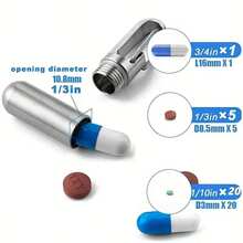 304 Stainless Steel Mini Pill Box Keychain, Waterproof Portable Medicine Holder, Airtight Pill Case For Travel, Vitamins, Tablets & Capsules - View 4